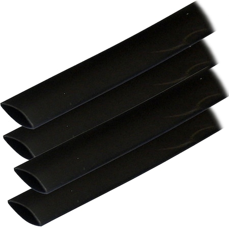 Ancor Adhesive Lined Heat Shrink Tube, 3:1 I.D. Shrink Ratio, 3/4 in I.D. Before Shrinking, Black, 6 in 306106